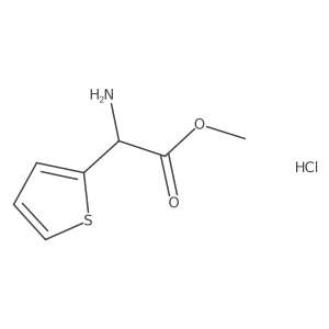 Methyl (2R)-2-amino-2-(thiophen-2-YL)acetate hydrochloride结构式