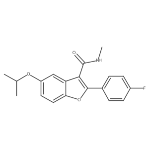2-(4-fluorophenyl)-5-isopropoxy-N-methyl-benzofuran-3-carboxamide结构式