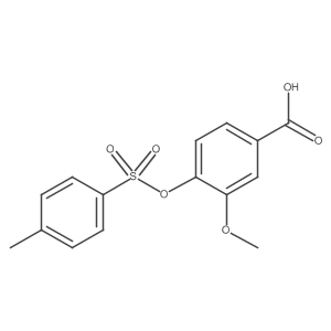3-Methoxy-4-[(4-methylbenzenesulfonyl)oxy]benzoic acid结构式