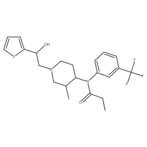 N-[1-[2-Hydroxy-2-(2-thienyl)ethyl]-3-methyl-4-piperidinyl]-N-[3-(trifluoromethyl)phenyl]propanamide Structure