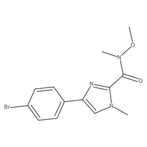 4-(4-Bromophenyl)-N,1-dimethyl-N-(methyloxy)-1H-imidazole-2-carboxamide结构式