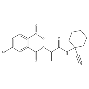 1-[(1-Cyanocyclohexyl)carbamoyl]ethyl 5-chloro-2-nitrobenzoate Structure