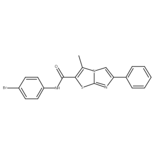 N-(4-bromophenyl)-3-methyl-6-phenylimidazo[2,1-b]thiazole-2-carboxamide结构式