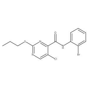 N-(2-bromophenyl)-5-chloro-2-(propylsulfanyl)pyrimidine-4-carboxamide结构式