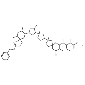 Monensin, 26-(phenylcarbamate), monosodium salt结构式