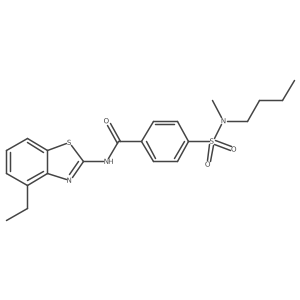 4-(N-butyl-N-methylsulfamoyl)-N-(4-ethylbenzo[d]thiazol-2-yl)benzamide结构式