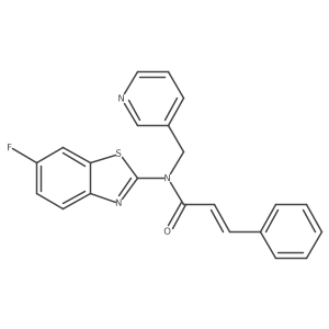 N-(6-fluorobenzo[d]thiazol-2-yl)-N-(pyridin-3-ylmethyl)cinnamamide结构式