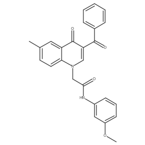 2-(3-benzoyl-6-methyl-4-oxoquinolin-1(4H)-yl)-N-(3-methoxyphenyl)acetamide结构式