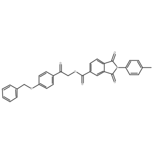 2-Oxo-2-[4-(phenylmethoxy)phenyl]ethyl 2,3-dihydro-2-(4-methylphenyl)-1,3-dioxo-1H-isoindole-5-carboxylate结构式