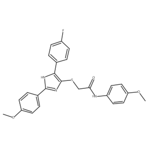 2-{[5-(4-fluorophenyl)-2-(4-methoxyphenyl)-1H-imidazol-4-yl]sulfanyl}-N-(4-methoxyphenyl)acetamide Structure