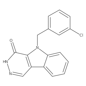 5-(3-chlorobenzyl)-3,5-dihydro-4H-pyridazino[4,5-b]indol-4-one结构式