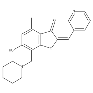 (Z)-6-hydroxy-4-methyl-7-(piperidin-1-ylmethyl)-2-(pyridin-3-ylmethylene)benzofuran-3(2H)-one Structure