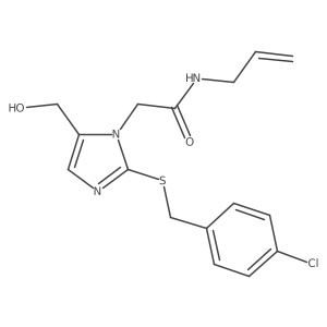 N-allyl-2-(2-((4-chlorobenzyl)thio)-5-(hydroxymethyl)-1H-imidazol-1-yl)acetamide Structure