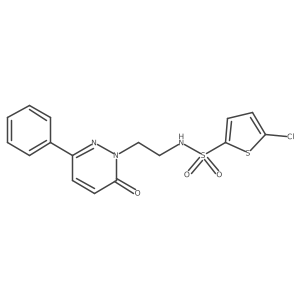 5-chloro-N-(2-(6-oxo-3-phenylpyridazin-1(6H)-yl)ethyl)thiophene-2-sulfonamide结构式