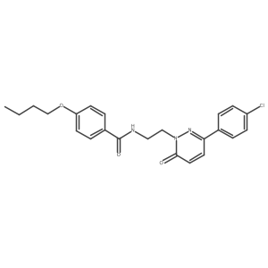 4-butoxy-N-(2-(3-(4-chlorophenyl)-6-oxopyridazin-1(6H)-yl)ethyl)benzamide Structure
