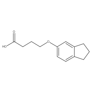 4-(2,3-Dihydro-1H-inden-5-yloxy)butanoic acid结构式