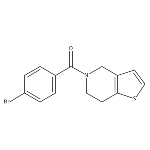 (4-Bromophenyl)(6,7-dihydrothieno[3,2-c]pyridin-5(4h)-yl)methanone结构式