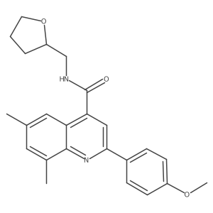 2-(4-Methoxyphenyl)-6,8-dimethyl-N-[(tetrahydro-2-furanyl)methyl]-4-quinolinecarboxamide结构式