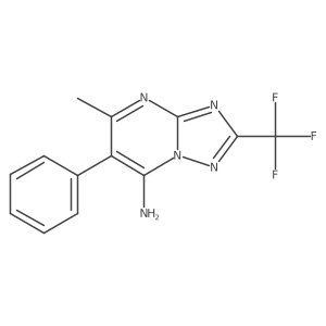 5-Methyl-6-phenyl-2-(trifluoromethyl)[1,2,4]triazolo[1,5-a]pyrimidin-7-amine Structure