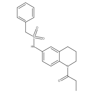 1-phenyl-N-(1-propanoyl-1,2,3,4-tetrahydroquinolin-6-yl)methanesulfonamide Structure