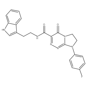 N-(2-(1H-indol-3-yl)ethyl)-8-(4-fluorophenyl)-4-oxo-4,6,7,8-tetrahydroimidazo[2,1-c][1,2,4]triazine-3-carboxamide Structure