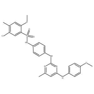 5-chloro-2-methoxy-N-(4-((4-((4-methoxyphenyl)amino)-6-methylpyrimidin-2-yl)amino)phenyl)-4-methylbenzenesulfonamide Structure