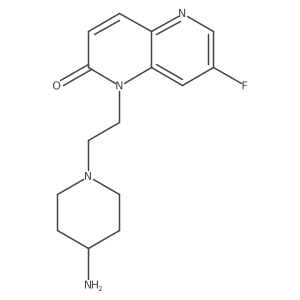 1-[2-(4-amino-1-piperidinyl)ethyl]-7-fluoro-1,5-naphthyridin-2(1H)-one Structure