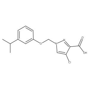 4-Chloro-1-((3-isopropylphenoxy)methyl)-1H-pyrazole-3-carboxylic acid Structure