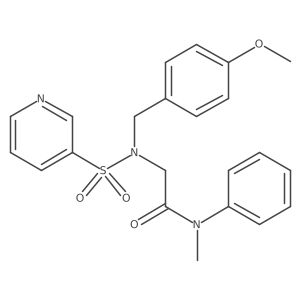 2-(N-(4-methoxybenzyl)pyridine-3-sulfonamido)-N-methyl-N-phenylacetamide Structure