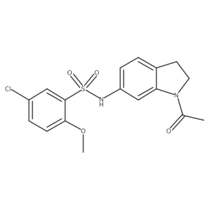 N-(1-acetylindolin-6-yl)-5-chloro-2-methoxybenzenesulfonamide结构式