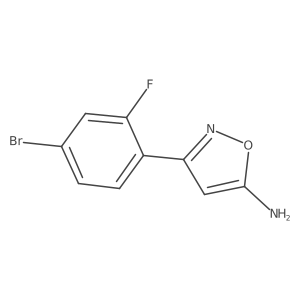 3-(4-Bromo-2-fluorophenyl)isoxazol-5-amine结构式