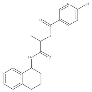 1-[(1,2,3,4-Tetrahydronaphthalen-1-yl)carbamoyl]ethyl 6-chloropyridine-3-carboxylate结构式