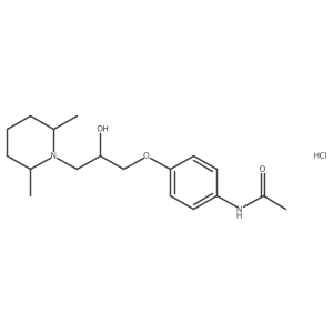 N-(4-(3-(2,6-dimethylpiperidin-1-yl)-2-hydroxypropoxy)phenyl)acetamide hydrochloride结构式