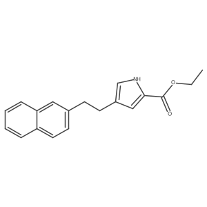 4-(2-Naphthalen-2-yl-ethyl)-1h-pyrrole-2-carboxylic acid ethyl ester结构式