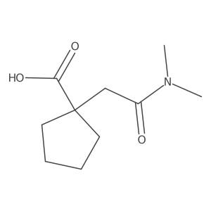 CN(C)C(=O)CC1(C(=O)O)CCCC1结构式
