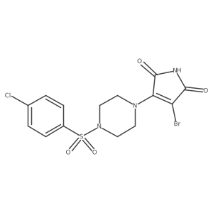 3-Bromo-4-[4-[(4-chlorophenyl)sulfonyl]-1-piperazinyl]-1H-pyrrole-2,5-dione Structure