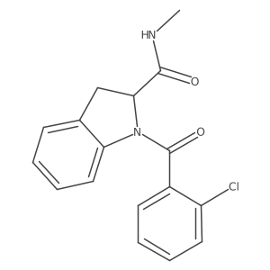 1-(2-chlorobenzoyl)-N-methylindoline-2-carboxamide结构式