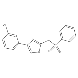 O=S(=O)(Cc1nc(-c2cccc(Cl)c2)no1)c1ccccc1结构式