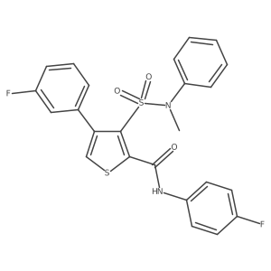 4-(3-fluorophenyl)-N-(4-fluorophenyl)-3-[methyl(phenyl)sulfamoyl]thiophene-2-carboxamide Structure