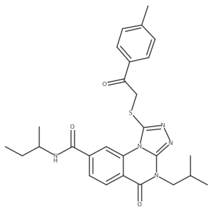 N-(butan-2-yl)-1-{[2-(4-methylphenyl)-2-oxoethyl]sulfanyl}-4-(2-methylpropyl)-5-oxo-4H,5H-[1,2,4]triazolo[4,3-a]quinazoline-8-carboxamide Structure