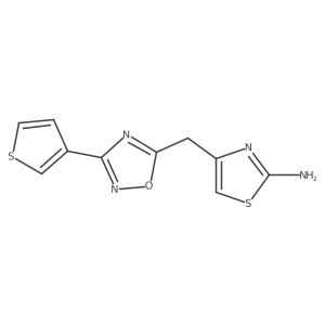 4-{[3-(Thiophen-3-yl)-1,2,4-oxadiazol-5-yl]methyl}-1,3-thiazol-2-amine Structure