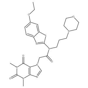 N-(6-Ethoxy-2-benzothiazolyl)-1,2,3,6-tetrahydro-1,3-dimethyl-N-[3-(4-morpholinyl)propyl]-2,6-dioxo-7H-purine-7-acetamide结构式