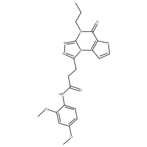 N-(2,4-dimethoxyphenyl)-3-(5-oxo-4-propyl-4,5-dihydrothieno[2,3-e][1,2,4]triazolo[4,3-a]pyrimidin-1-yl)propanamide结构式