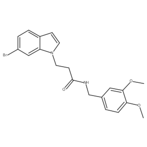 3-(6-bromo-1H-indol-1-yl)-N-(3,4-dimethoxybenzyl)propanamide Structure