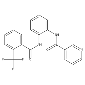 N-(2-(2-(trifluoromethyl)benzamido)phenyl)nicotinamide结构式