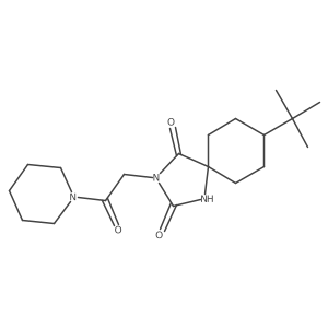 8-Tert-butyl-3-(2-oxo-2-piperidin-1-ylethyl)-1,3-diazaspiro[4.5]decane-2,4-dione Structure