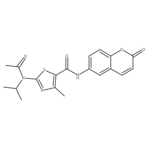 2-[acetyl(propan-2-yl)amino]-4-methyl-N-(2-oxo-2H-chromen-6-yl)-1,3-thiazole-5-carboxamide Structure