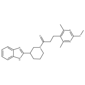 1-[3-(1H-1,3-benzodiazol-2-yl)piperidin-1-yl]-3-[4,6-dimethyl-2-(methylsulfanyl)pyrimidin-5-yl]propan-1-one Structure