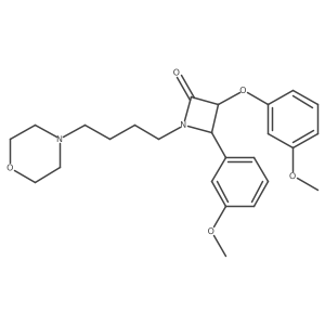 3-(3-Methoxyphenoxy)-4-(3-methoxyphenyl)-1-[4-(morpholin-4-yl)butyl]azetidin-2-one Structure