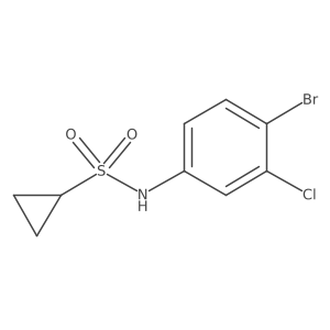 N-(4-bromo-3-chlorophenyl)cyclopropanesulfonamide结构式